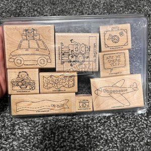 Stampin' Up! Travel Time 9 pc. Mounted Stamp Set